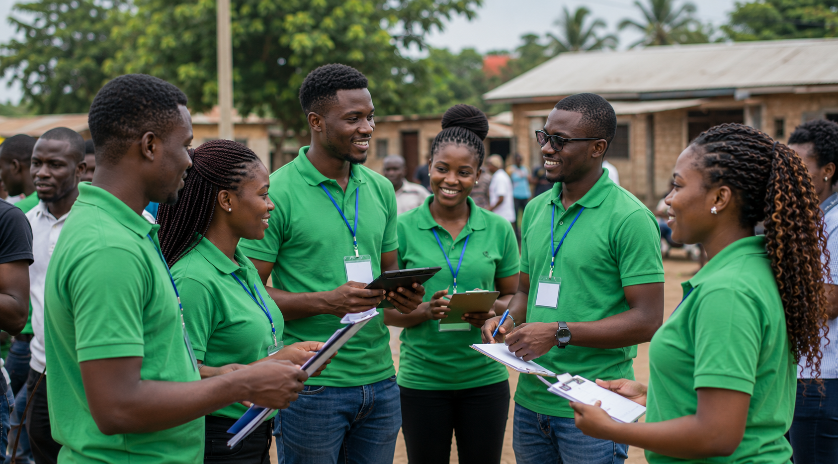 Volunteers in action